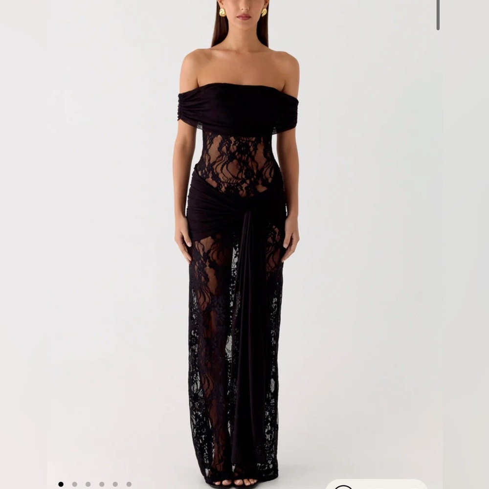 Peppermayo Gracie Twist Maxi Dress in Black - Size 4